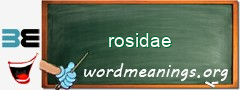 WordMeaning blackboard for rosidae